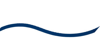 Eine blaue geschwungene Linie